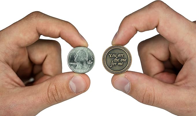 Bulk Set of 10 Romantic Love Expression Coins, You are The One for Me, I Need You by My Side, Anniversary Pocket Tokens for Date Night, Love Gift for Men & Women, from Him or Her