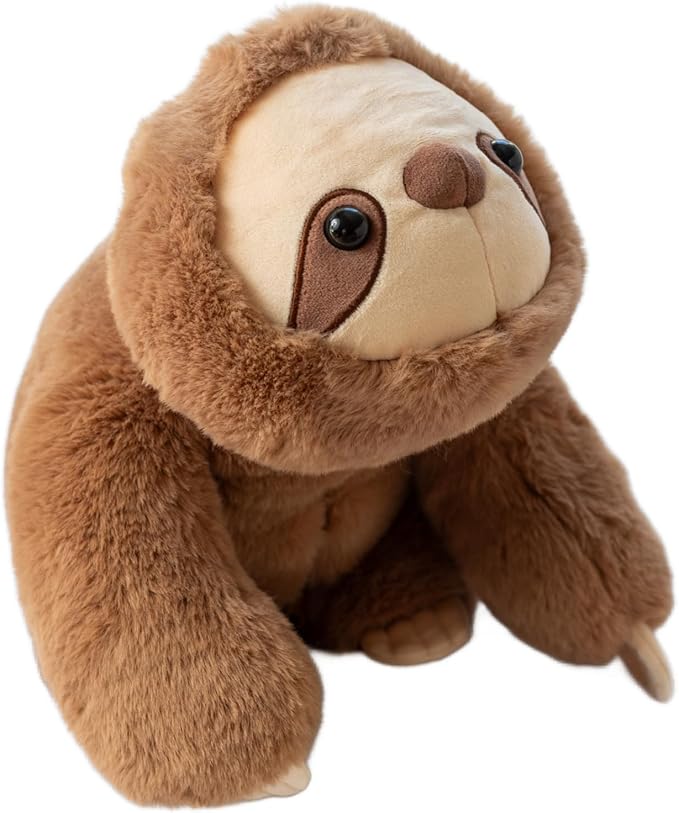 Sloth Sensory Weighted Vibrating Pillow, Pressure Activated for Kids Adults, Plush Minky Soft Size: 11 by 20 inches Pillow Animal, Calming Therapy for Focus and Balance for Gift Birthday