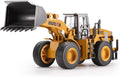 1/40 Scale Diecast Four Wheel Loader Truck Toy, Metal Construction Equipment Bulldozer Models for Kids