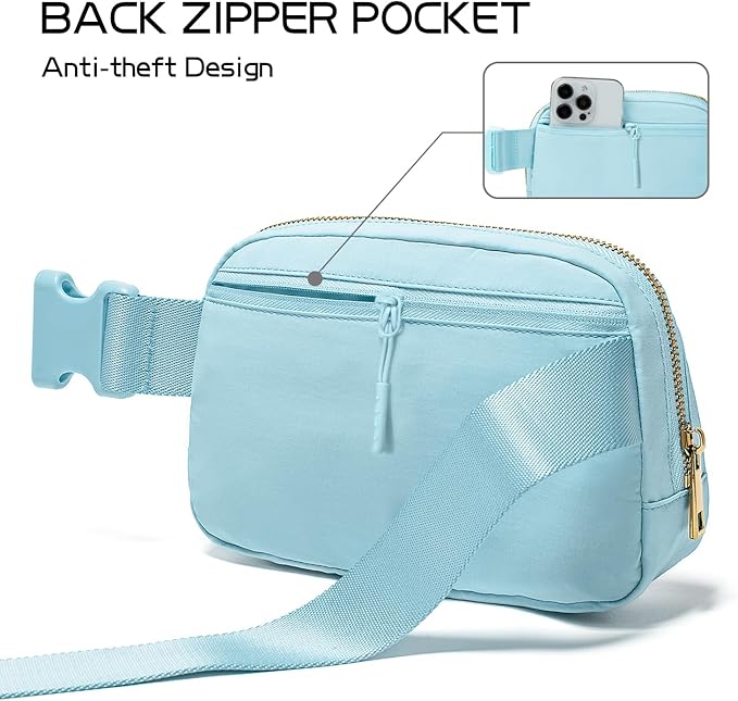 Gitus Gifts for 8 9 10 11 12 Year Old Girls Belt Bag Fanny Pack Crossbody Bags with Initial Letter Patch Cute Stuff Birthday Gifts for Teen Girls Women Personalized Trend Stuff (Icing Blue-V)