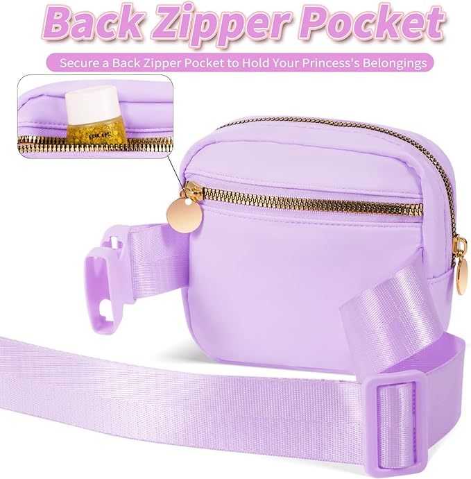 Birthday Gifts for 2 3 4 5 6 7 8 9 10 11 Year Old Girls - Mini Fanny Pack Cute Crossbody Bag Belt Bag Cute Trendy Stuff,Graduation Gifts for Girls Teens Kids Daughter Sister Her - Lavender,J