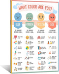 Mental Health Canvas Wall Art Feelings Chart Emotions PosterAwareness Preschool Emotions Faces Calm Prints Calm Down Corner Home for Kids Room Classroom Wall Decor 20x30in Framed