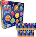 Zimpli 9 x Solar System Bath Bombs Gift Set, 9 x Planetary Fact Cards, Educational Planet Bath Bombs for Children, Science Kits for Boys & Girls, Bath Toy Birthday Presents