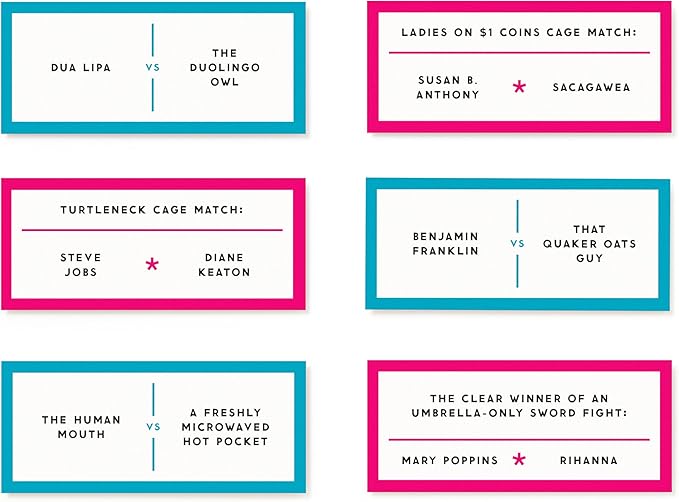 Brass Monkey Debatable Battle Edition – Social Party Game with 400 'Who Would Win in A Fight' Prompts to Argue About, 2+ Players