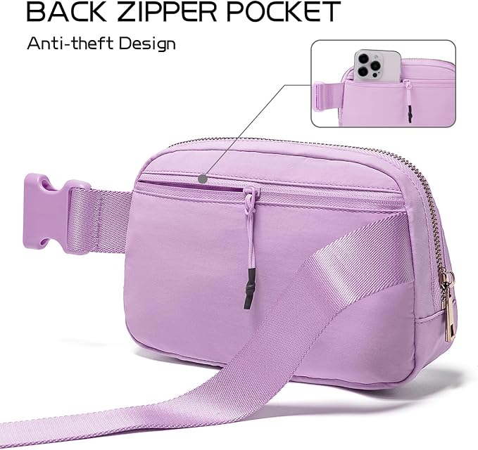 Gitus Gifts for 8 9 10 11 12 Year Old Girls Belt Bag Fanny Pack Crossbody Bags with Initial Letter Patch Cute Stuff Birthday Gifts for Teen Girls Women Personalized Trend Stuff (Lavender-R)