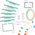 Paper Circuits Kit for Kids, STEM Electric Circuit Kit, Child-Friendly Paper Circuit Board, Led Light Diodes, Copper Foil Tape, Educational STEM Toys Science Experiments Kit for Kids 8-12