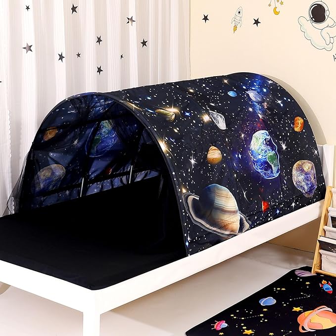 Bed Tent for Kids Lucky Castle Bed Tent Foldable Play House for Children Play Tents for Girls Boys Sleeping Canopy Playhouse