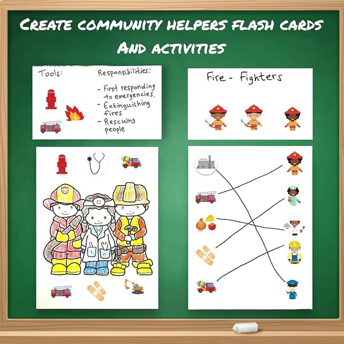 480PCS Community Helpers Stickers – Career Sticker Set Toys for Kids, for Preschool Classroom Decorations, Bulletin Board, Flash Cards, Crafts and Poster, Teachers Classroom Must-Have