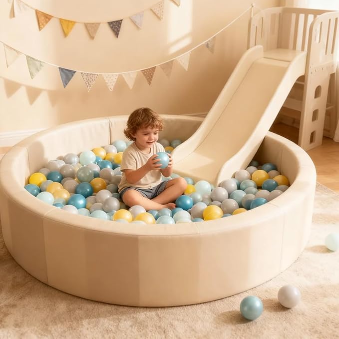 Ball Pit Balls Pack of 100 200 500 - Star and Round Set BPA Free Phthalate Free Non-Toxic Crush Proof Play Balls Soft Plastic Balls for Toddlers Baby Kids Birthday Pool Tent Party