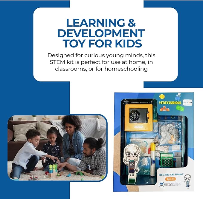 Educational Science STEM Kit for Kids Ages 6–8- Gift for Boys & Girls (Finance Stem kit)