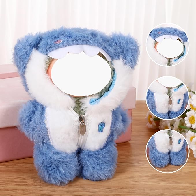 Cute Clothes Outfit for 17cm Doll, Adorable Dolls Outfits,Dress Set for Accessories, Fashion Chic Figure Clothes Set (No Figure,Blue)
