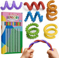Flexible Sensory Fidget Sticks for Kids,12PCS Sensory Fidget Toys for Stress Anxiety Autistic ADHD,Calm Down Travel Airplane Essentials Toys,Stuffers Gifts for Teens Boys Girls