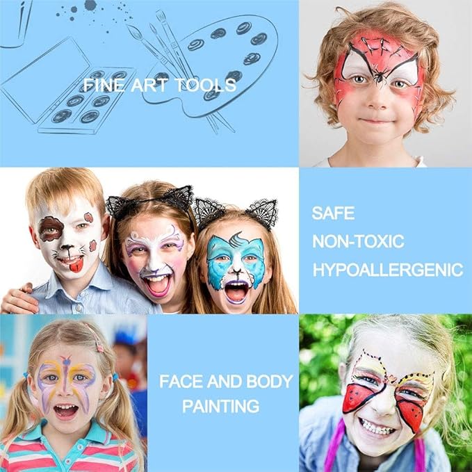 Tempera Paint Sticks, Washable Paint Sticks for Kids, Quick Drying & No Mess, Non-Toxic, Best Art Birthday Gifts for Kids (24 Colors)