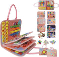 Busy Board Montessori Toys Sensory Toys for Kids Autism Educational Travel Toy Gift for Boys and Girls Learning Alphabet Counting Fine Motor Skills Preschool Activities