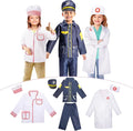 LOYO Kids Role Play Dress Up Clothes for 3-8 Years Old Play, 3 Sets Policeman/Chef/Doctor Costume for Kids And Toddlers Boys and Girls Halloween Costumes