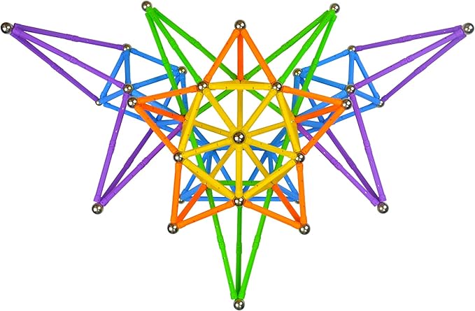 220PCS Magnetic Building Sticks Blocks, Magnet Educational Toys Magnetic Sticks Stacking Toys STEM Set, Non-Toxic Building Toy 3D Puzzle with Storage Bag