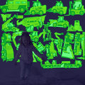 Glow in The Dark Construction Stickers, 23 PCS Glowing Luminous Truck Excavator Tractor Wall Decals Vehicle Truck Ceiling Stickers for Kids Boys Girls Bedroom Nursery Playroom Party Room Decor