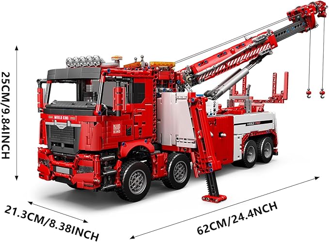 Mould King 17027 Road Rescue Vehicle Building Block Kits, MOC Building Blocks Set to Build, Gift for Age 14+/Adult Collections Enthusiasts (4883 Pieces with Motor/APP Remote Control)