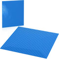 Classic Blue Baseplates, 32x32 Studs Square Base Plates for Play or Display Bricks Creations, Compatible with Classic Legos, 10" x 10", Pack of 2, Perfect for Water and Ocean