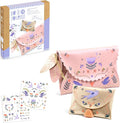 DJECO DIY Sweet Fashionista Pouches - Craft Your Own Fashion Purse - Arts & Crafts for Little Ones - Fun & Creative for Family & Friends, Trendy Fashion, Cute Purse, Creative Kit for Children 6+ Years