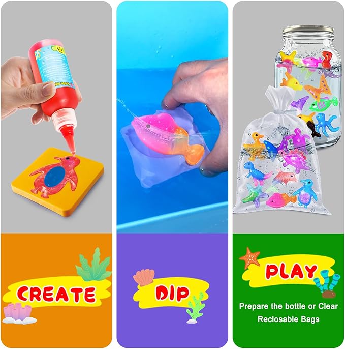 UNGLINGA Magic Water Elf Toy Kit for Kids - 8 Colors Toys Craft Creative Birthday Gifts for Boys Girls Age 5 6 7 8 9 10 11 12