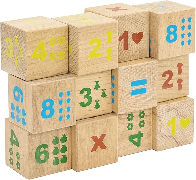 ZOENHOU 24 PCS 2 Inch Wooden Blocks, Solid Premium Natural Hard Wood Cube Unfinished Wooden Block Set for Painting Decorating Crafting DIY Projects