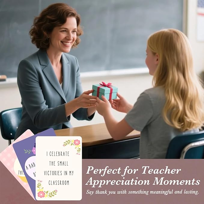 Teacher Appreciation Gift, Teacher Affirmation Cards, Inspirational Teacher Gift, Teacher Must Haves, Gifts for Educators, Back To School Gift, Positive Mindfulness Deck for Teacher