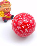 Bescon Polyhedral Dice 100 Sides Dice, D100 die, 100 Sided Cube, D100 Game Dice, 100-Sided Cube of Red Color
