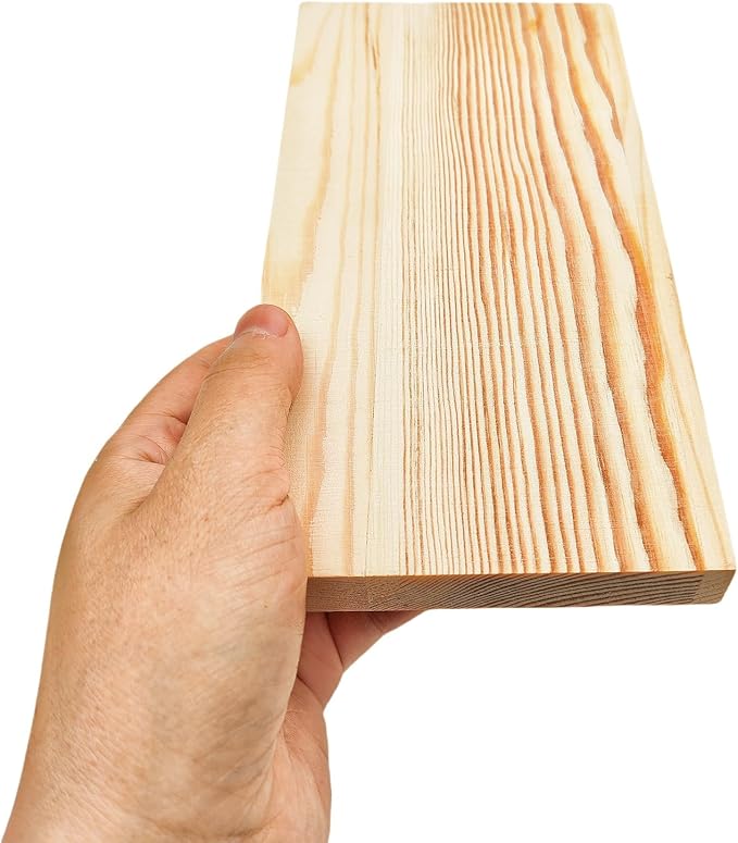 6PCS Rectangle Wood Boards Unfinished Wood Blocks for Crafting, 8x4x0.6in Blank Whittling Wooden Blocks for Wood Carving,Painting & Burning