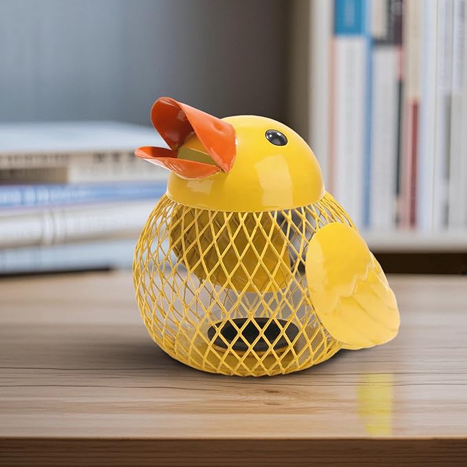 5 inches Coin Jar Duck Piggy Bank, Saving Box Metal Money Organizer,Kid's Coin Bank Hand Made,Anti-Rust Coin Piggy Bank for Kids and Adults,Money Container for Girl and Boy