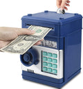 Electronic Password Piggy Bank with ATM Function for Kids - Money Saving Bank, Secure Cash Coin Safe Box for Boys Girls Ages 3-12, Birthday Gift (New Blue)