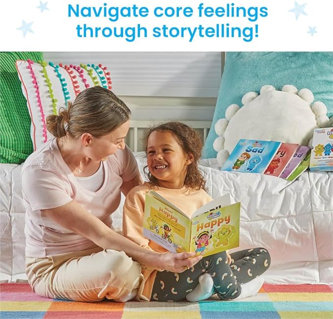 hand2mind Feelings Family Core Emotions Book Set, Social Emotional Books for Kids, Calm Down Corner Supplies, Calming Corner Items Kids, Toddler Learning Activities, Preschool Classroom Must Haves