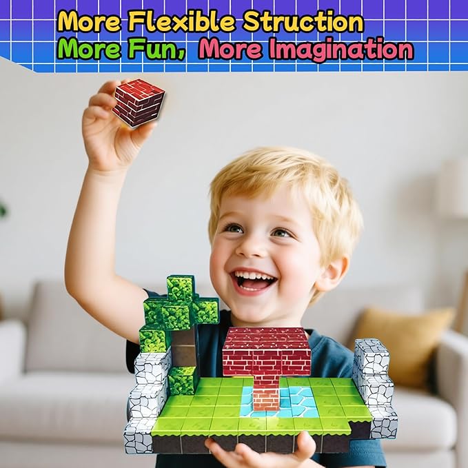 Dyale 150PCS Magnetic Building Blocks,Construction Stacking Toys,Suitable for Ages 6 and Up for Boys Girls