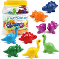 Montessori Matching Dinosaurs Toy, Color and Shapes Recognition, Snap and Pattern Match Game Preschool Learning Toys Homeschooling Activity Class Tool, Birthday Gift for Kids Back to School Goodies