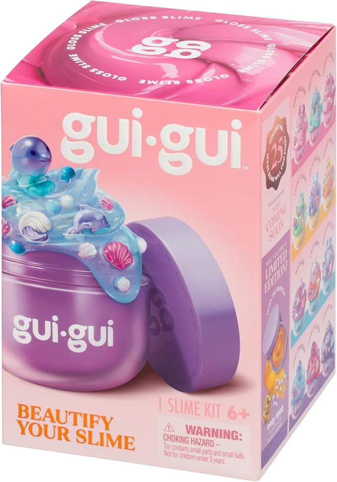 Gui Gui Scented Slime 1 Pack - 5 Step DIY Process to Customize Your Ultimate Slime Glow-Up, Resealable and Reusable Container, ASMR Experience, 13 to Collect Across Season 1 - Styles May Vary