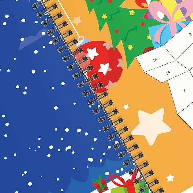 Omgouue 2PCS Christmas Crafts for Kids Ages 4-8 Sticker Paint Books Includes Elf Santa Penguins Snowman and More Designs Gift Party Create 20 Pictures Sticker Sheets are Separate