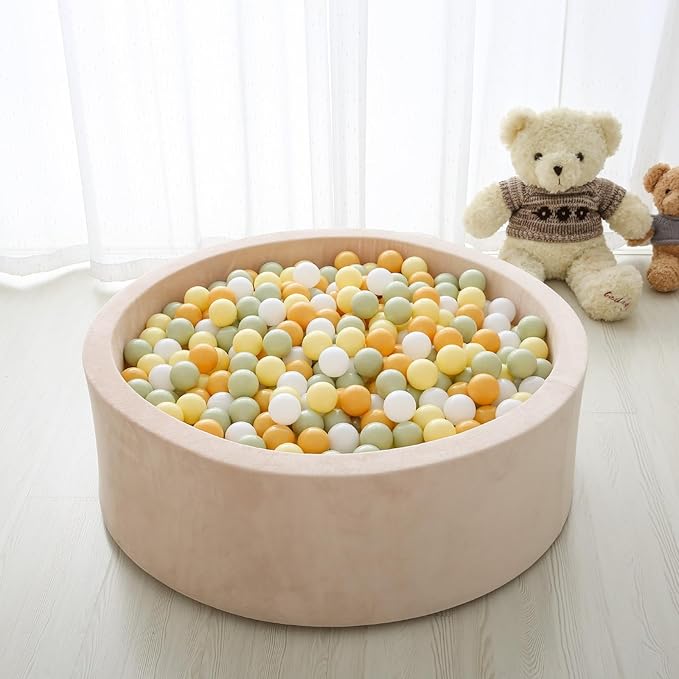 Ball Pit Balls Pack of 100 200 500 - Star and Round Set BPA Free Phthalate Free Non-Toxic Crush Proof Play Balls Soft Plastic Balls for Toddlers Baby Kids Birthday Pool Tent Party