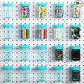 Unittype 20 Set Pegboard Organizer Accessories Peg Boards Jars with Lids Plastic Pegboards Bins Storage Containers Clear Peg Board Wall Organizer for Garage Sewing Office Home Supplies(Turquoise)