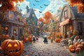 Pumpkin Town - Wooden Puzzle Adult 500 Pieces - Ideal Birthday Party Gift Puzzles