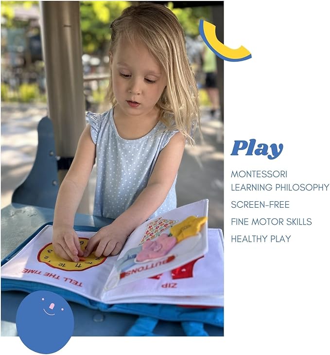 My Quiet Book - Toddler Travel Essential, Car Plane Activity Books, Montessori Busy Board Book, Airplane Toys for Toddlers 1-3, Gifts for 1 2 3 4 Year Old Girl, Birthday Gifts Toys Age 2-4