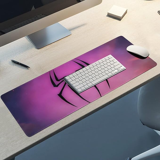 Spider Mouse Pad Large Extended Computer Full Desk Pad 31.5x11.8 inch Computer Mouse Mat Keyboard for Home Office Gaming