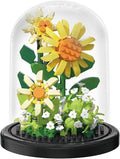 Summer Memories Home Bouquets Dust Cover Set Building Toy Creative Assembly Bonsai Tree, Ideal for Valentine's Anniversaries Birthday