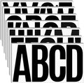 Bemeol 190 Pcs 35 Sheets Bulletin Board Letters for Classroom Large 6 Inch Alphabet Letter Stickers Self Adhesive Letters for Bulletin Board Display Home School(Black)