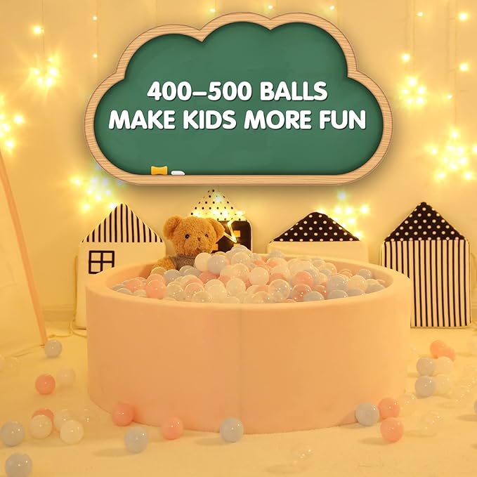 Ball Pit Balls Plastic Balls for Ball Pit Phathalate Free BPA Free Plastic Balls 100pcs 2.2" Set for Toddlers for Play Tent Tunnel