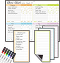 JJPRO Magnetic Dry Erase Chore Chart for Fridge-14.5"x11" Chore Chart for Multiple Kids & Adults, 4 to Do Lists for Refrigerator -Dry Erase Chore Board -Behavior Chart for Multiple Kids