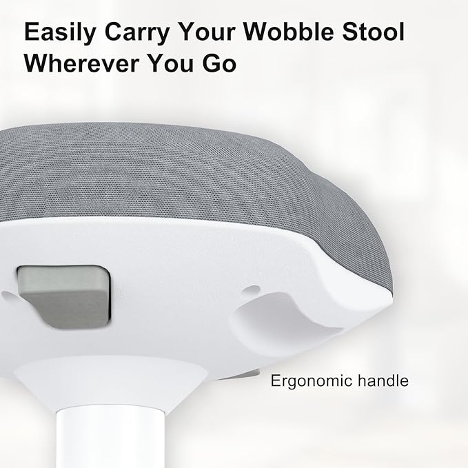 Standing Stool, Ergonomic Standing Desk Chair - Height Adjustable 22.6-32.5 Inch with Wobble Motion and Non-Slip Base, Swivel Rocking Stool for Office, Classroom, Home Use