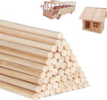 1/4 x 24 Inch 25 PCS Dowel Rods Wood Sticks Wooden Dowel Rods Unfinished Bamboo Sticks - for Crafts,Home Decor, Model Making and DIYers