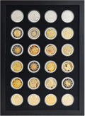 Challenge Coin Display Shadow Box,Military Coin Holder,Challenge Coin Holder Display,Casino Chip Display Case Cabinet Holder, Wood Frame, Tempered Glass Panel,with 24 Coin Capsules,Black Finish.