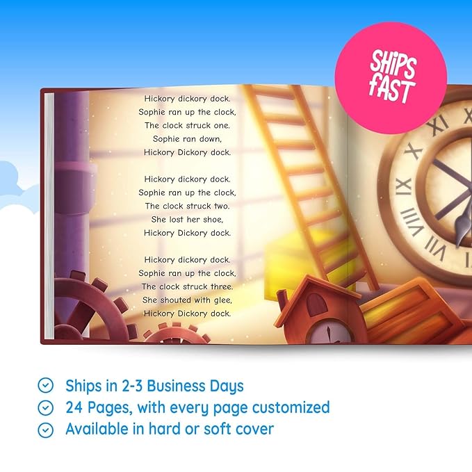 STORYBUG Personalized Nursery Rhymes Personalized Story Book - Personalized Children's Book with Name