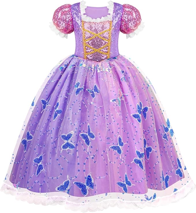 Meland Princess Dresses for Girls - Light Up Princess Costume for Little Girl, Halloween Costumes & Gift for Toddler Age 3-10